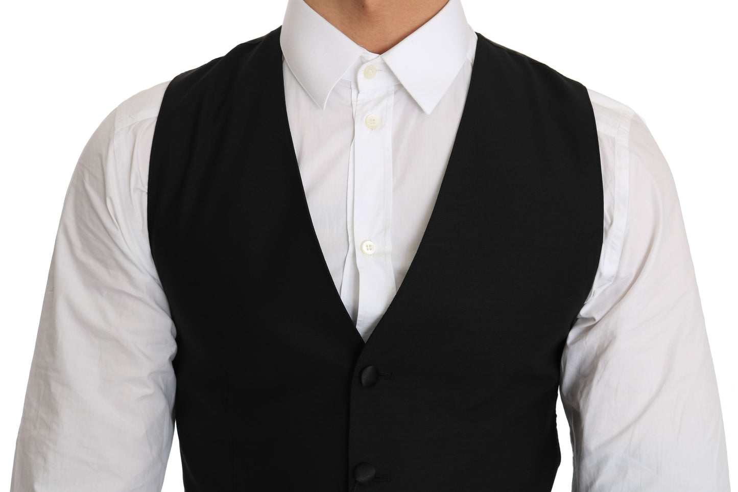 Gilet de costume Dolce & Gabbana en laine noire
