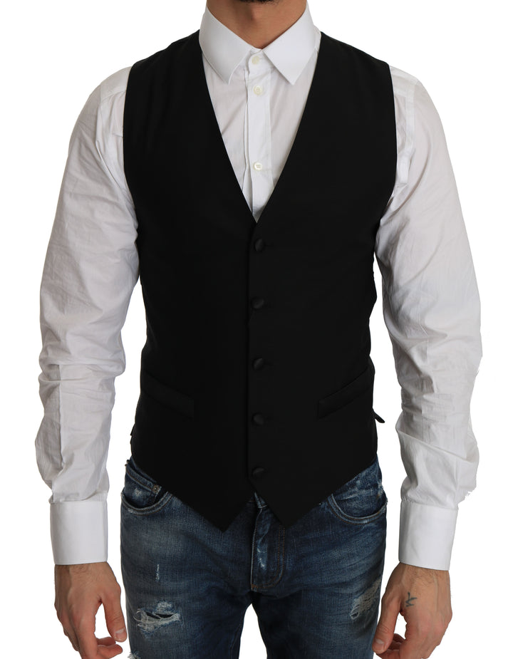 Gilet de costume Dolce & Gabbana en laine noire