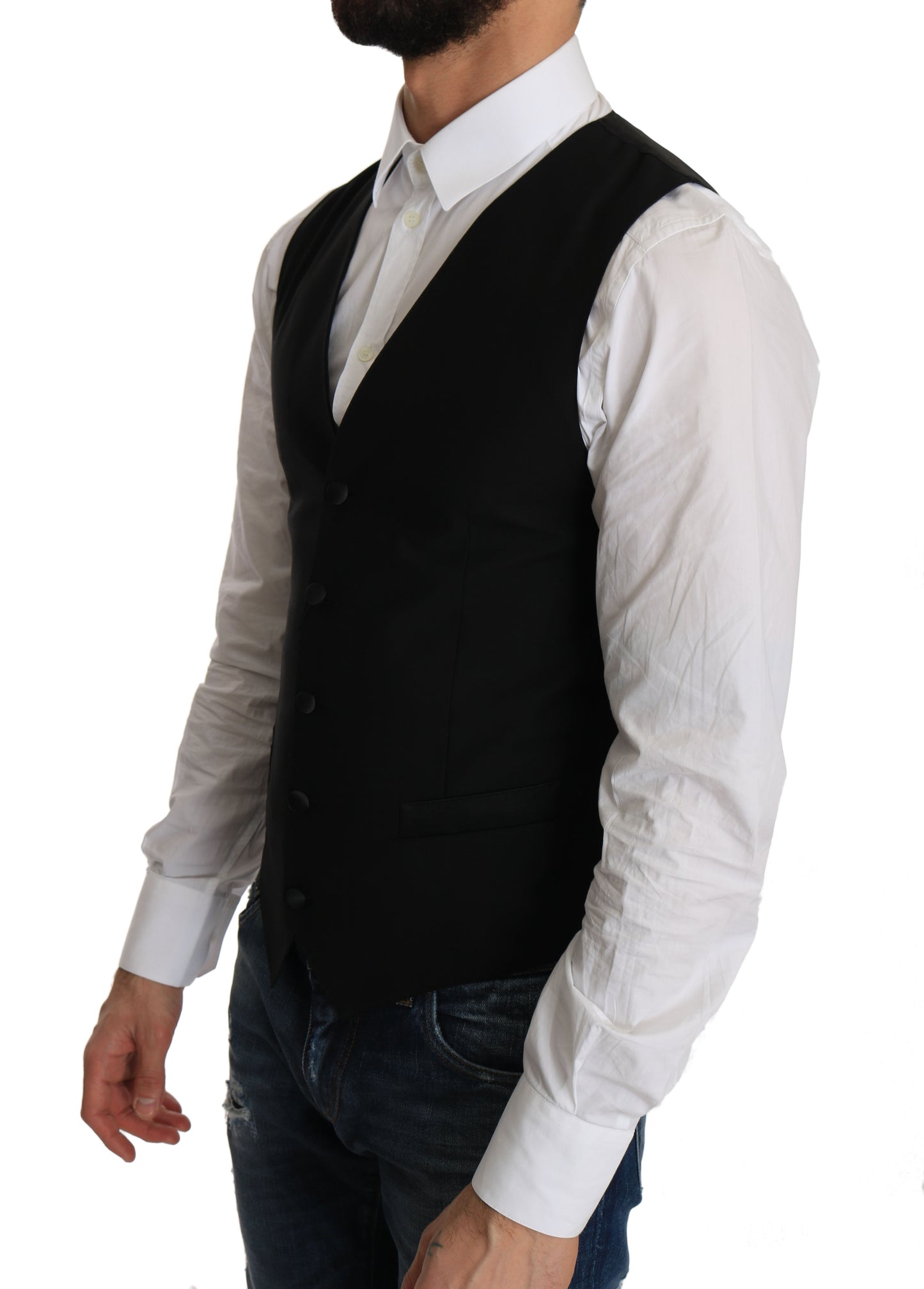 Gilet de costume Dolce & Gabbana en laine noire