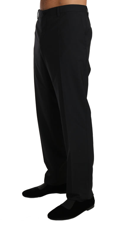 Pantalon de costume Dolce & Gabbana en laine noire stretch