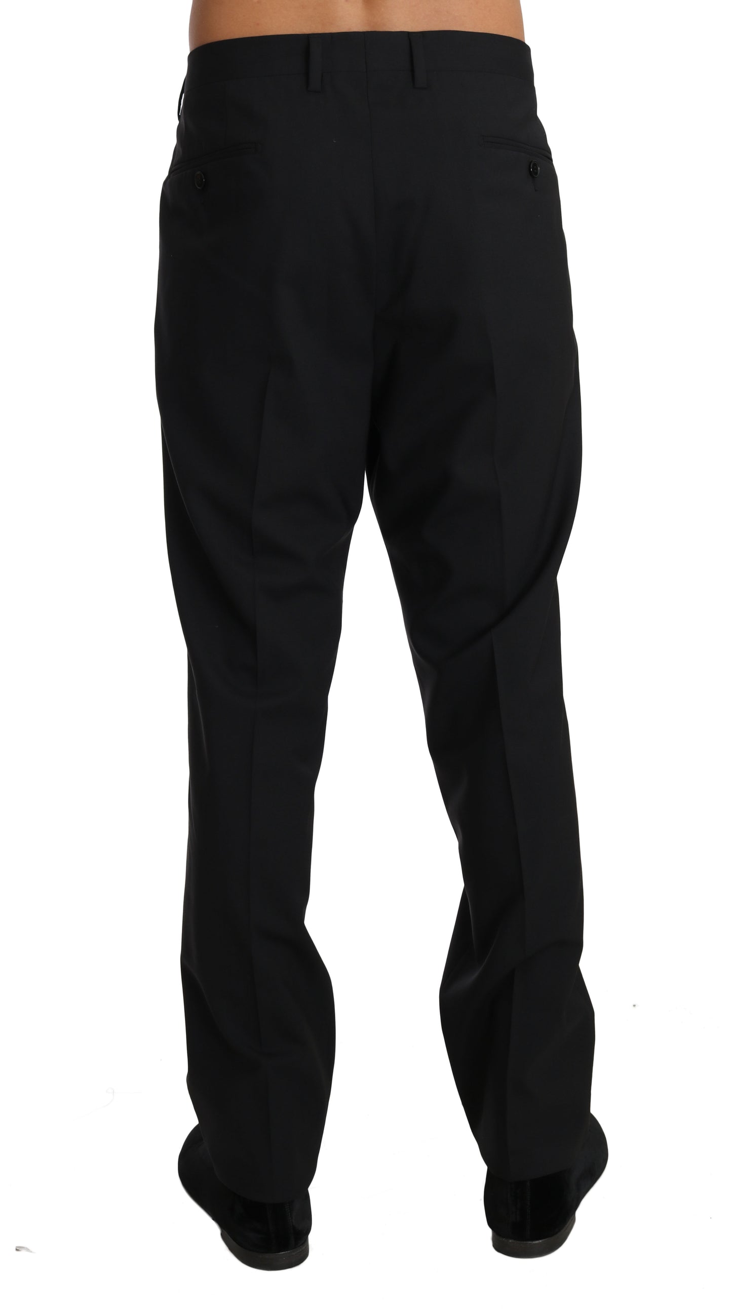 Pantalon de costume Dolce & Gabbana en laine noire stretch