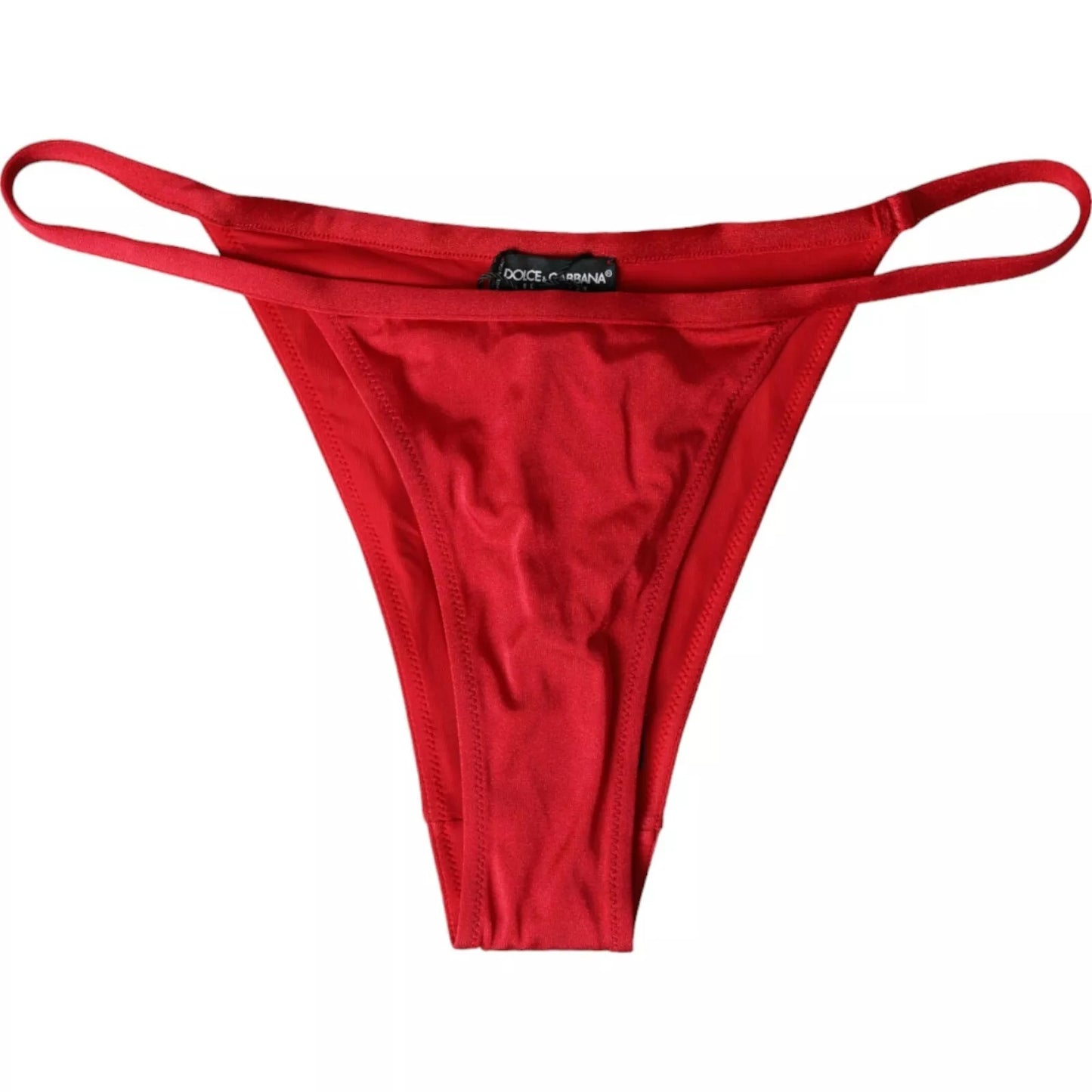 Dolce & Gabbana Traje de Baño Bikini Parte Inferior Elástico de Nailon Rojo