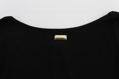 Pull à manches longues Versace Jeans noir extensible