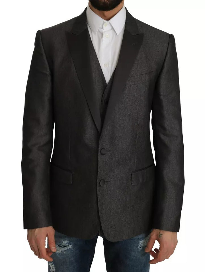 Dolce & Gabbana Gris MARTINI Traje de 2 Piezas Chaleco y Americana