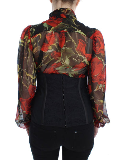 Ceinture Corset Extensible Noire Dolce & Gabbana