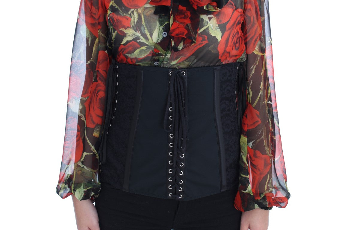 Ceinture Corset Extensible Noire Dolce & Gabbana