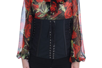 Ceinture Corset Extensible Noire Dolce & Gabbana