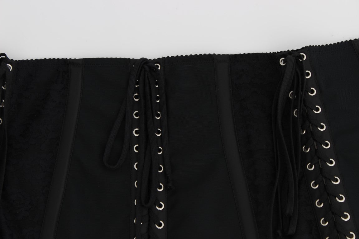 Ceinture Corset Extensible Noire Dolce & Gabbana