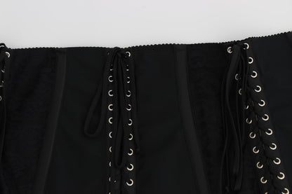 Ceinture Corset Extensible Noire Dolce & Gabbana