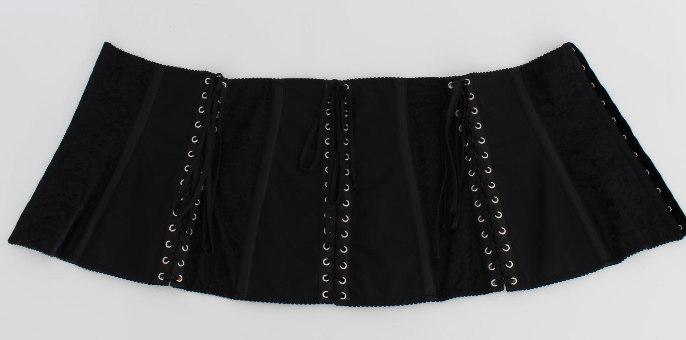 Ceinture Corset Extensible Noire Dolce & Gabbana