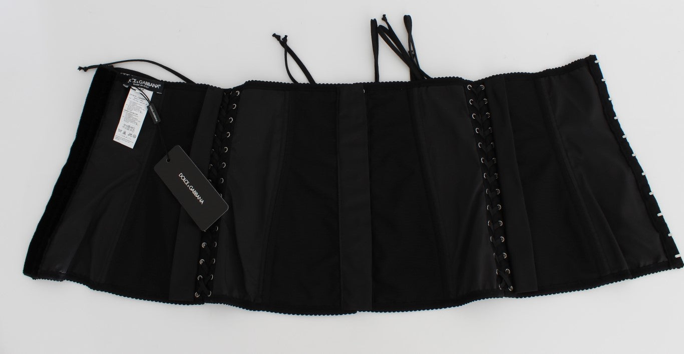 Ceinture Corset Extensible Noire Dolce & Gabbana