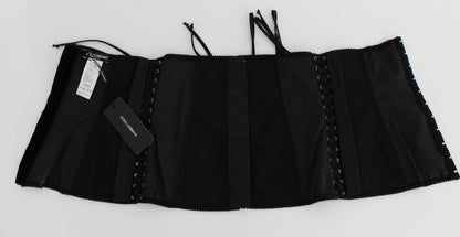 Ceinture Corset Extensible Noire Dolce & Gabbana
