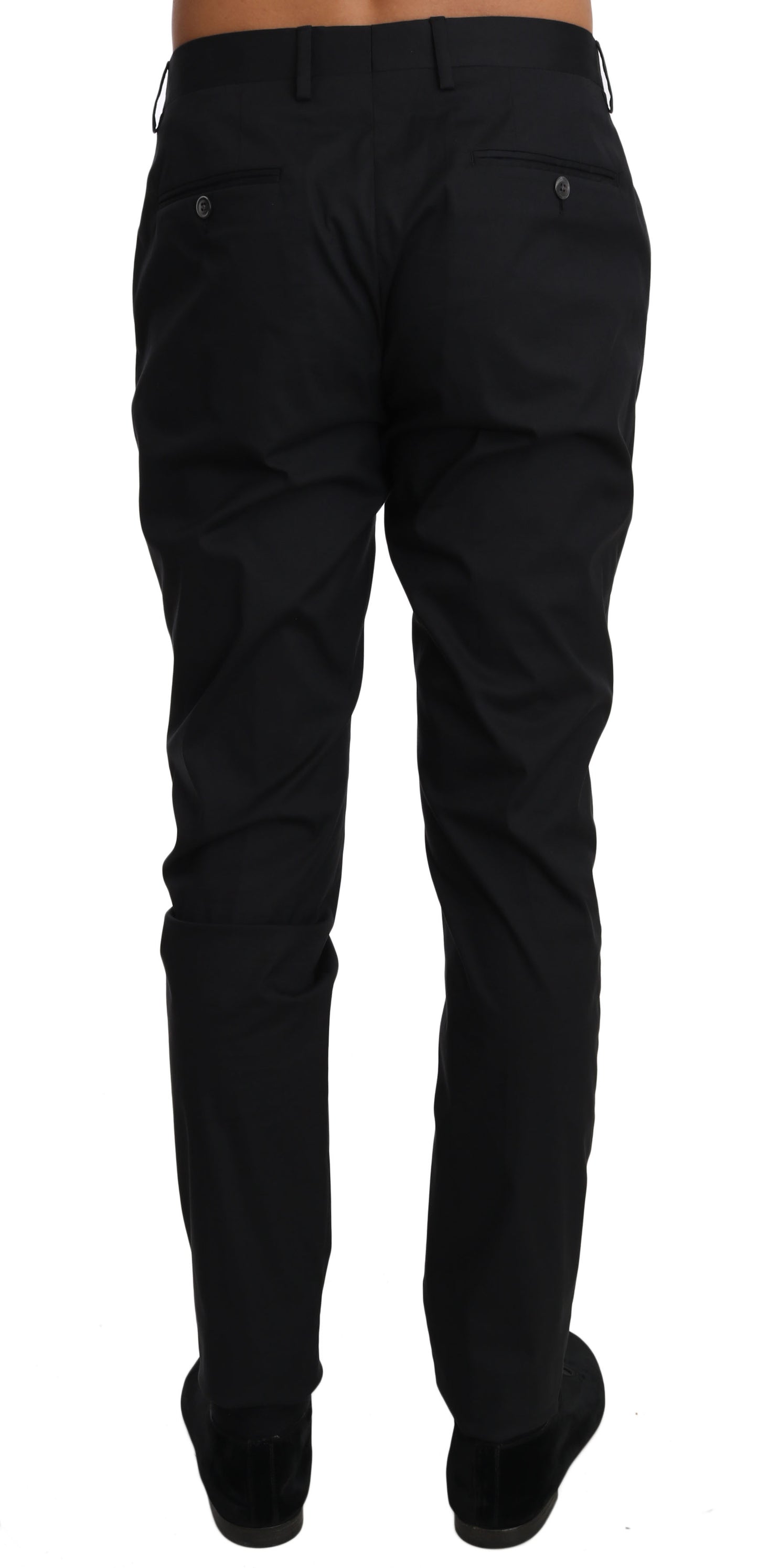 Pantalon de costume Dolce & Gabbana en coton stretch noir