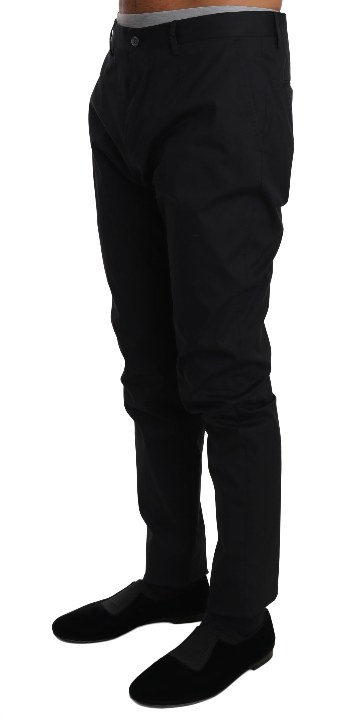 Pantalon de costume Dolce & Gabbana en coton stretch noir
