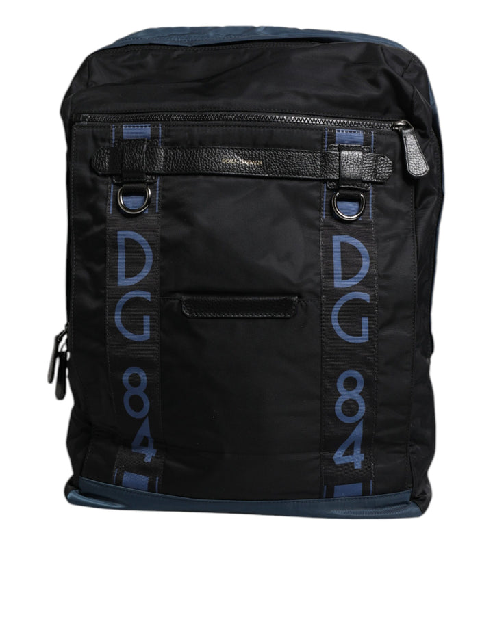 Mochila escolar de nailon negro con logo DG de Dolce & Gabbana