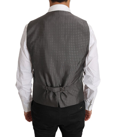 Gilet en Laine et Soie Marron Dolce & Gabbana