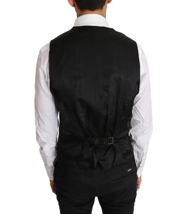 Gilet gris uni Dolce & Gabbana 100 % laine