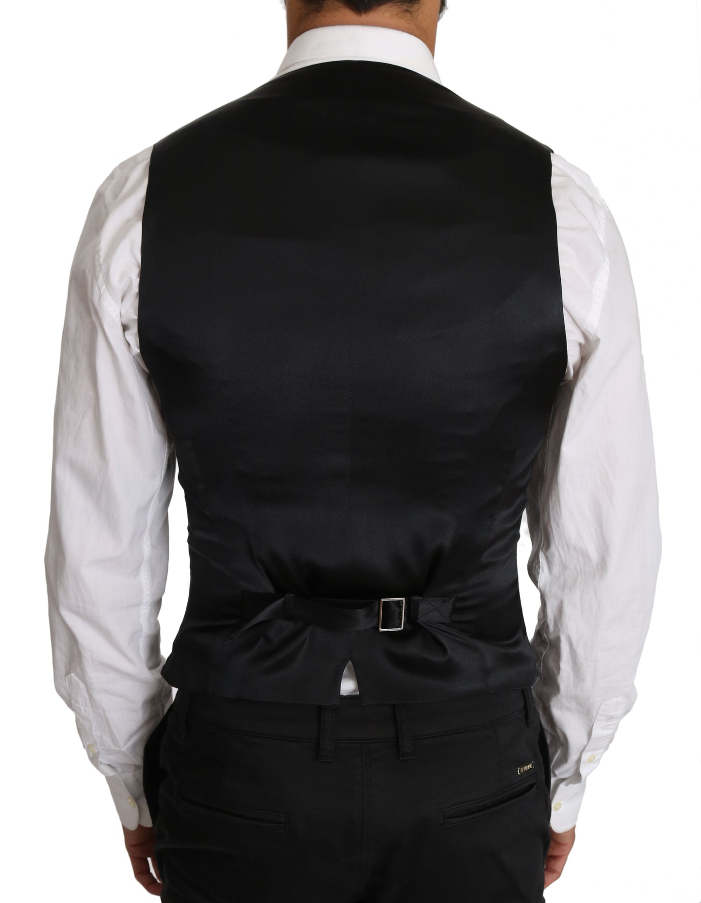 Gilet croisé gris en laine Dolce & Gabbana