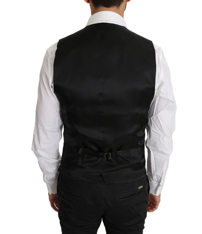 Gilet Dolce & Gabbana en Laine et Soie Noire Unie