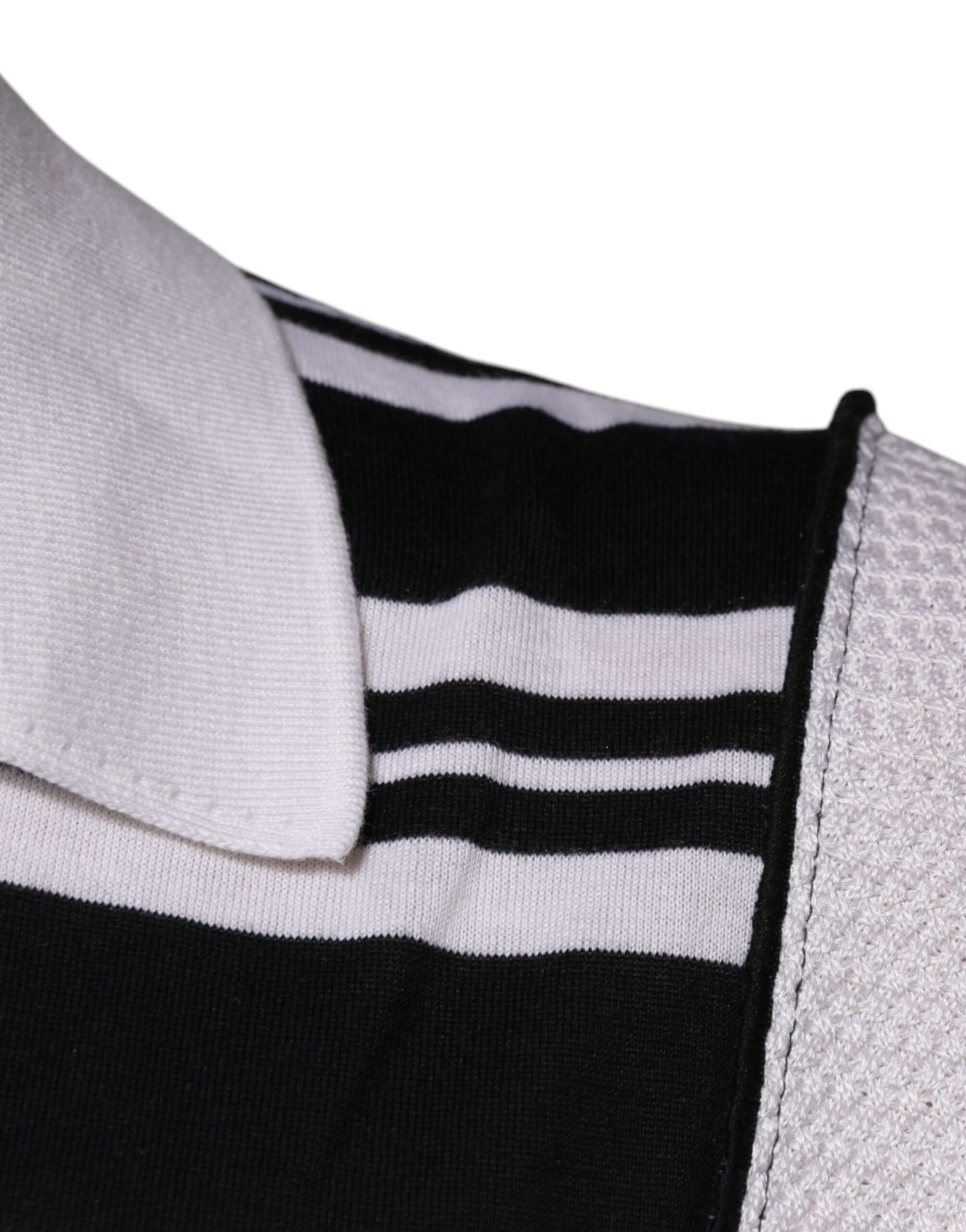 Polo Dolce & Gabbana Col rayures noires et blanches