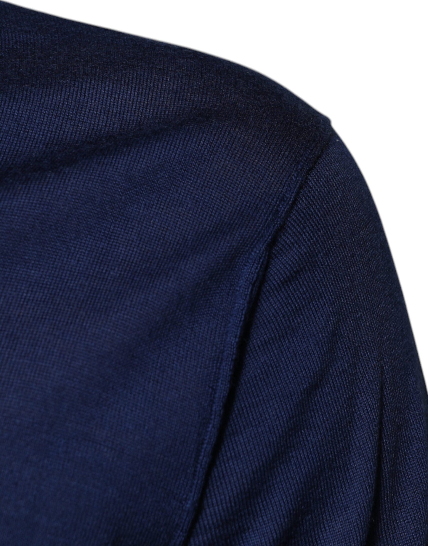 Pull-over à col en V en cachemire bleu marine Dolce & Gabbana