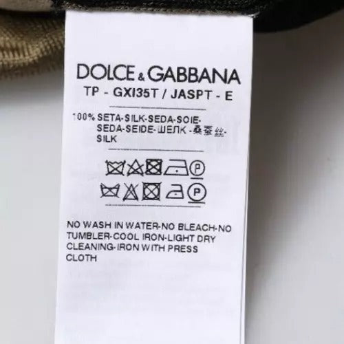 Polo de cuello con estampado de camuflaje multicolor de Dolce & Gabbana