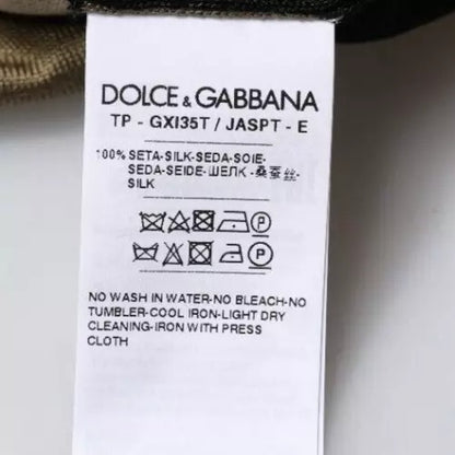 Polo de cuello con estampado de camuflaje multicolor de Dolce & Gabbana