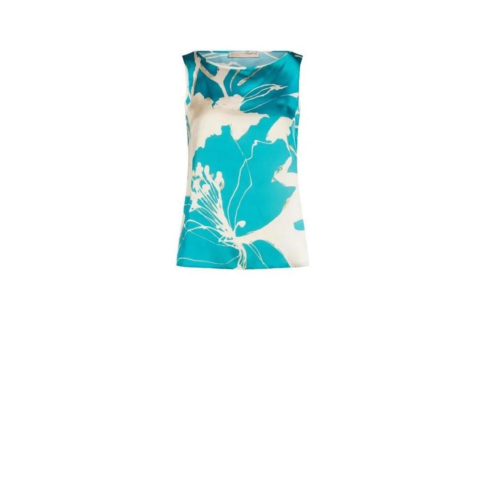 Rinascimento Turquoise Polyester Blouse