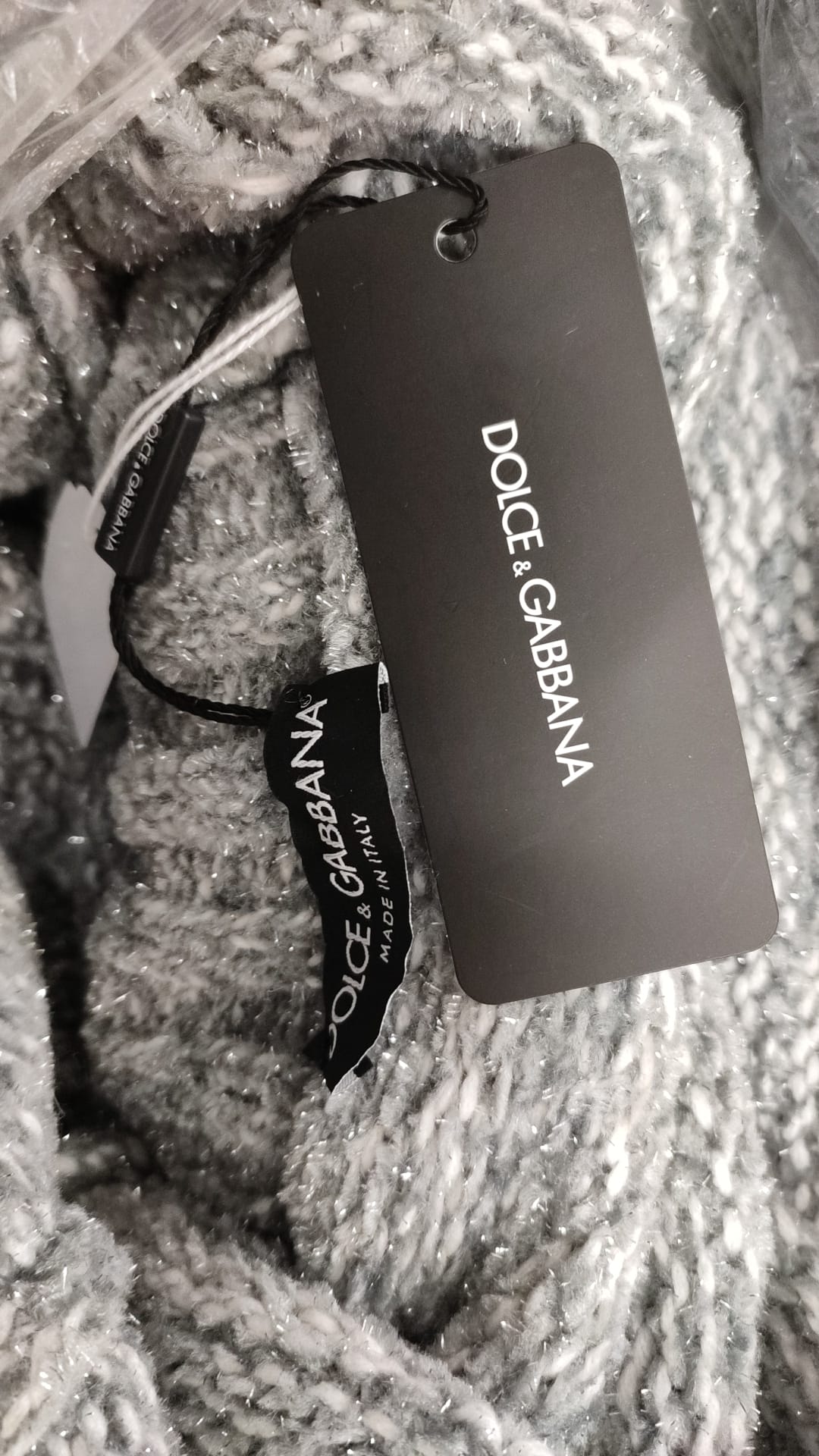 Suéter Dolce & Gabbana de cachemir gris con cuello alto