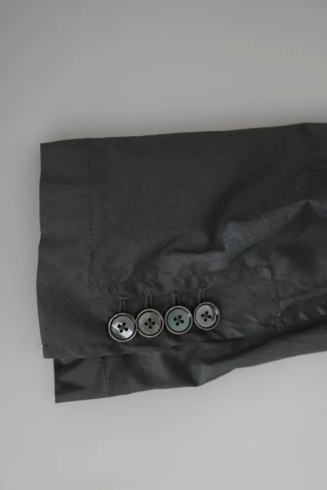Blazer formal de un solo botón gris de algodón de Dolce & Gabbana
