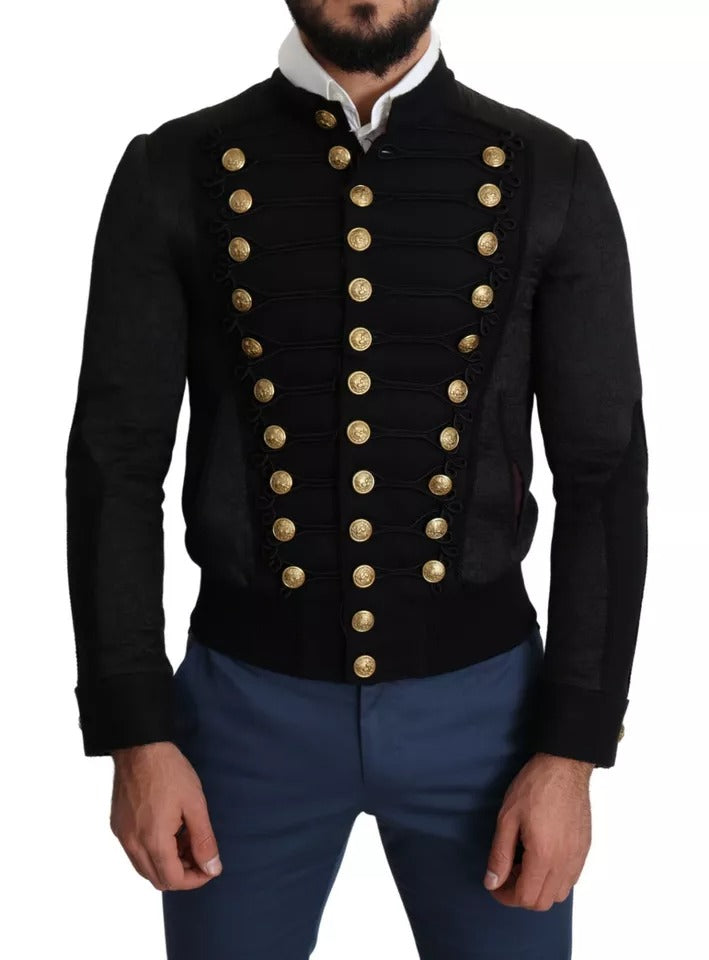 Veste militaire noire Dolce & Gabbana ornée de boutons