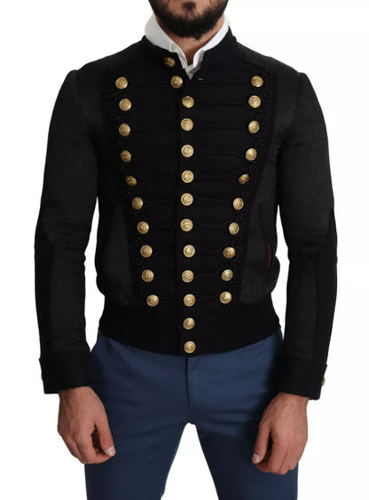 Veste militaire noire Dolce & Gabbana ornée de boutons