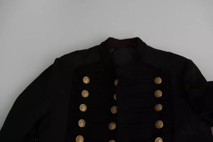 Veste militaire noire Dolce & Gabbana ornée de boutons