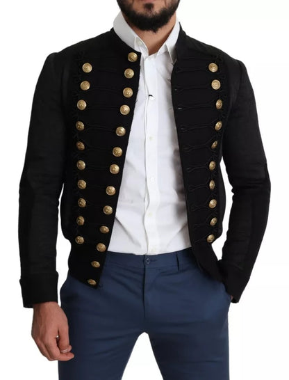 Veste militaire noire Dolce & Gabbana ornée de boutons