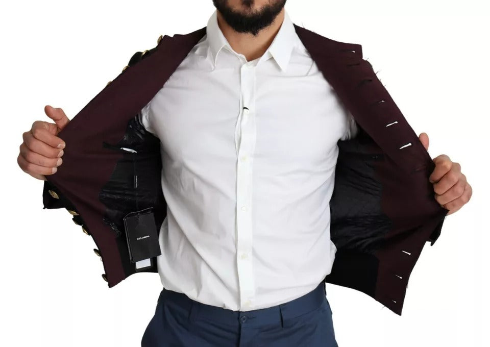 Veste militaire noire Dolce & Gabbana ornée de boutons