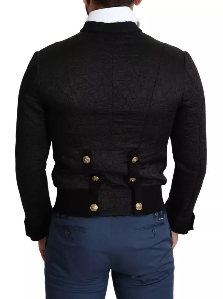 Veste militaire noire Dolce & Gabbana ornée de boutons