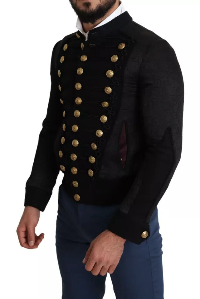 Veste militaire noire Dolce & Gabbana ornée de boutons
