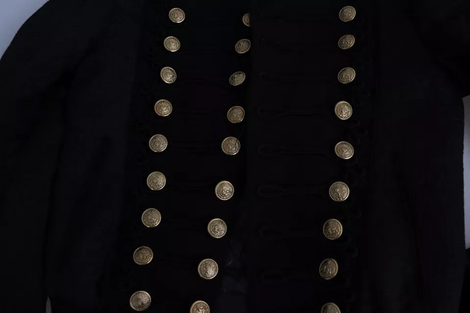Veste militaire noire Dolce & Gabbana ornée de boutons