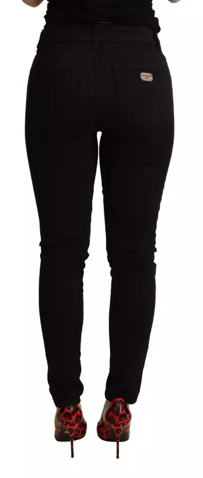Jean slim en denim noir stretch Dolce & Gabbana