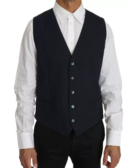 Dolce & Gabbana Ensemble 2 pièces Blazer et Gilet MARTINI en Laine Bleue
