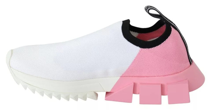 Zapatillas Dolce & Gabbana Sorrento con logo rosa y blanco
