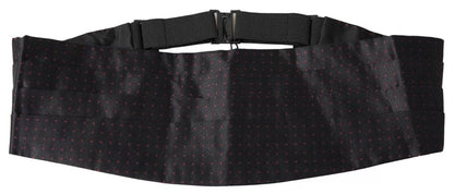 Ceinture de smoking en soie noire à pois Dolce & Gabbana