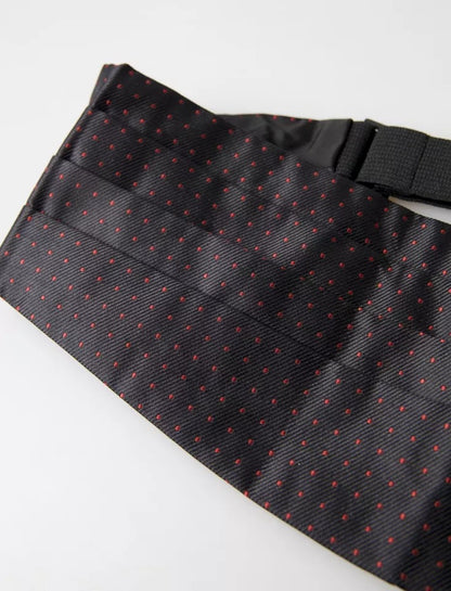 Ceinture de smoking en soie noire à pois Dolce & Gabbana
