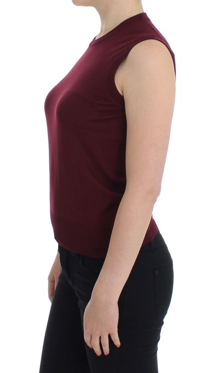 Gilet sans manches col rond Dolce & Gabbana rouge