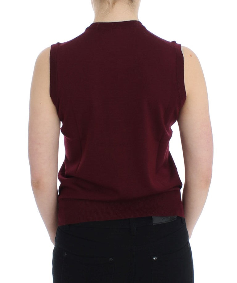 Gilet sans manches col rond Dolce & Gabbana rouge