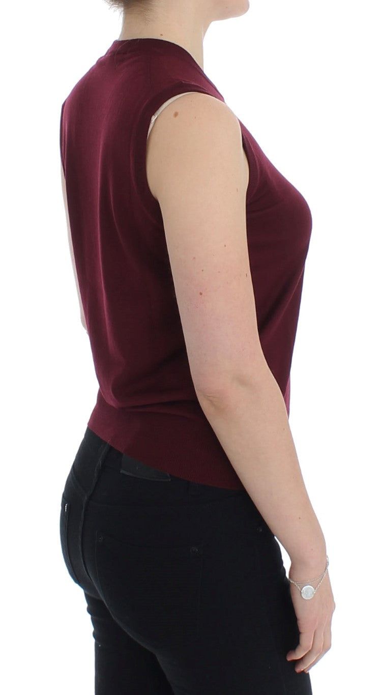 Gilet sans manches col rond Dolce & Gabbana rouge