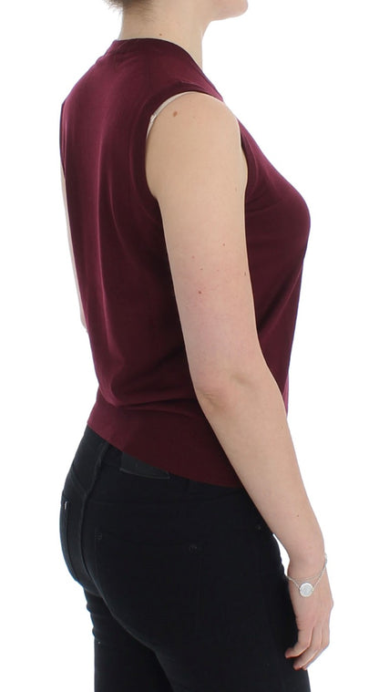 Gilet sans manches col rond Dolce & Gabbana rouge