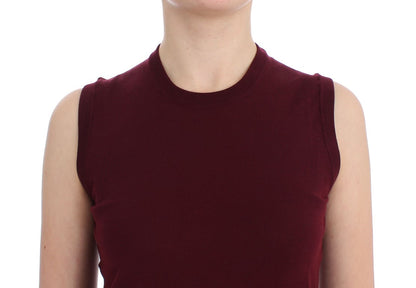 Gilet sans manches col rond Dolce & Gabbana rouge