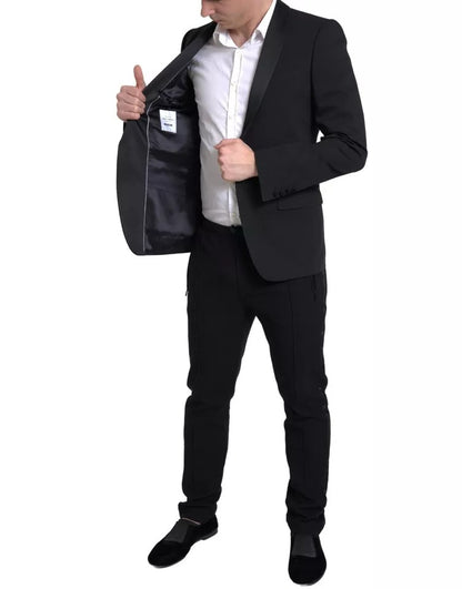 Dolce & Gabbana Black Wool Single Breasted MARTINI Blazerclothing