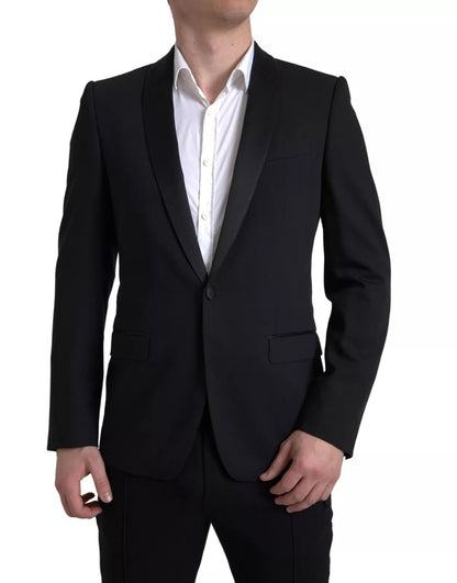Dolce & Gabbana Blazer MARTINI negro de lana de un solo botón